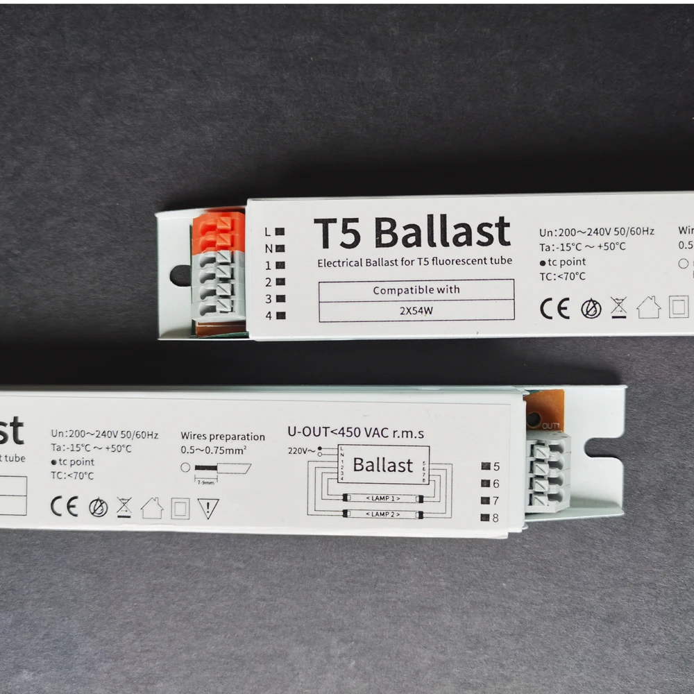 1pc T5 2X54W 54W 220V-240V 50/60HZ High Power Neon Lamp Fluorescent Lamp Instant Start Electronic Ballast electronic ballast
