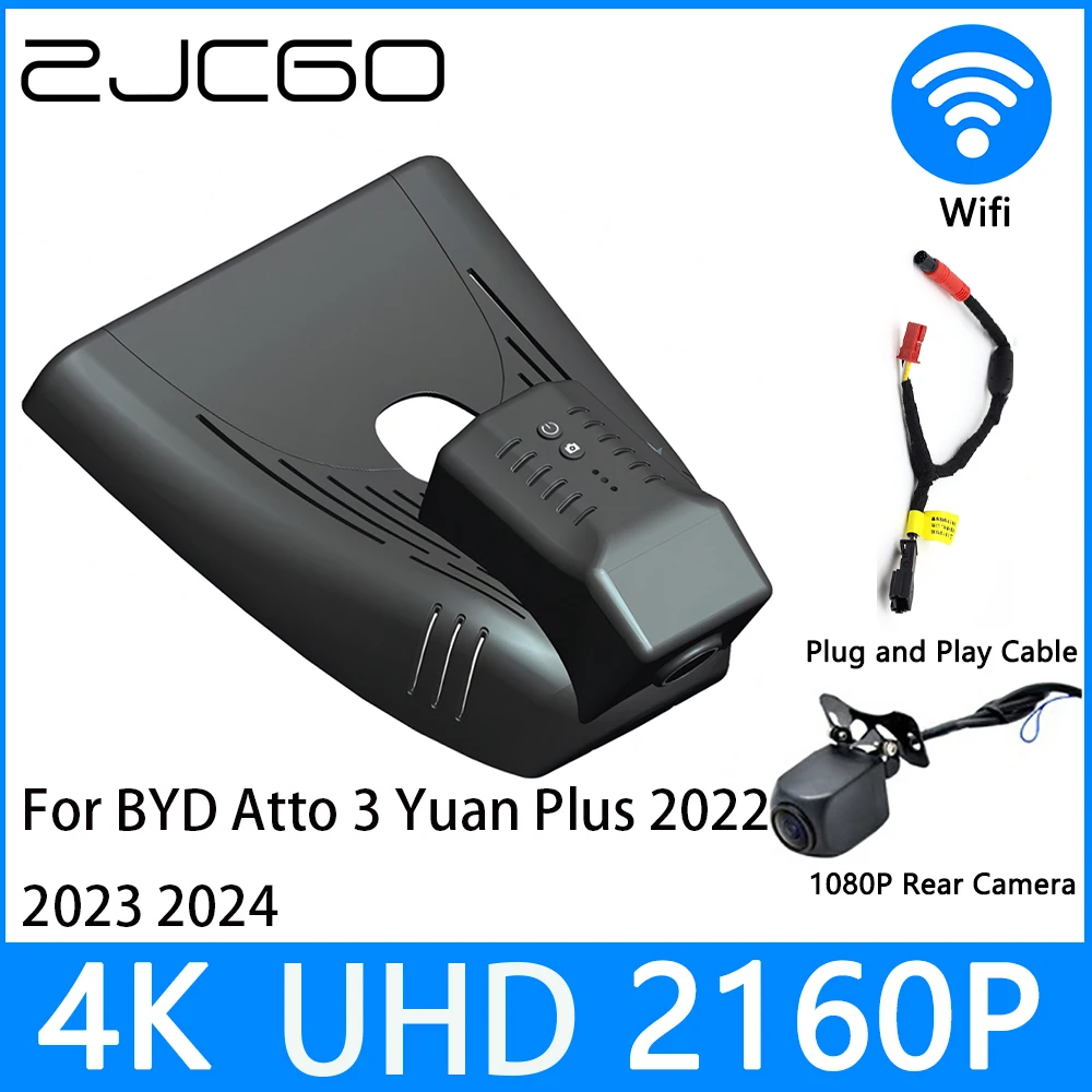 

ZJCGO Dash Cam 4K UHD 2160P Car Video Recorder DVR Night Vision Parking for BYD Atto 3 Yuan Plus 2022 2023 2024