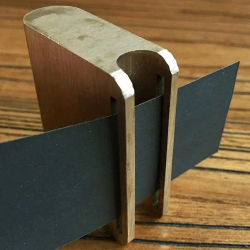 Copper Leathercraft Edge Burnishing Tool for Belt and Saddle Polishing - Gold Finish