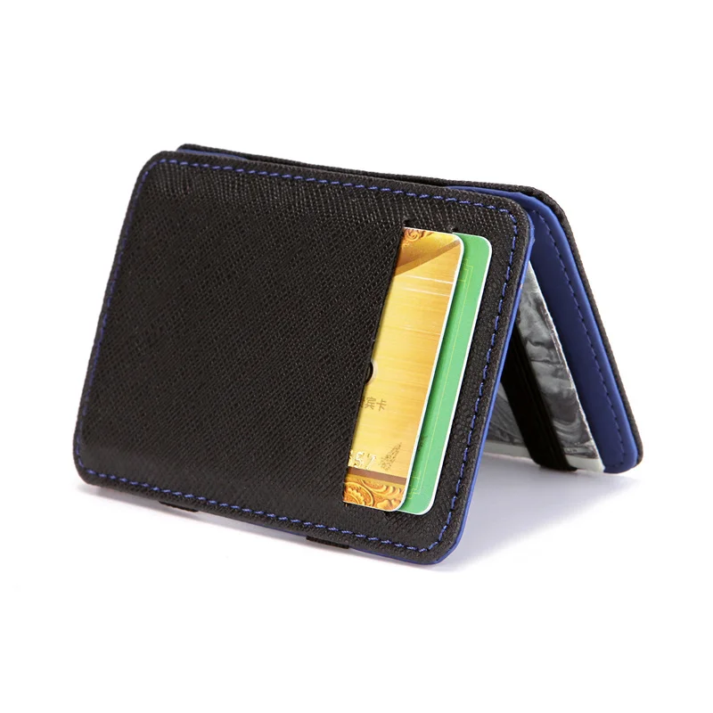 Thin Mini Wallet Men Business PU Leather Magic Wallets Credit Card Holder - 5
