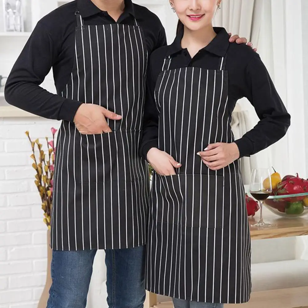 1pc Einstellbare Erwachsene Schürze Gestreiften Restaurant Koch Schürze Outdoor Camping Picknick Küche Koch Schürzen Küche Liefert – Detail 9