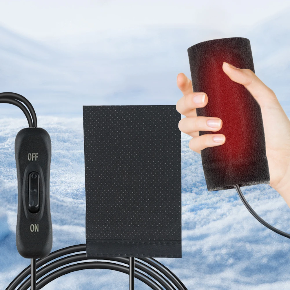 12V Motorcycle Heated Handgrips Electric Handlebar Cover Anti Slip Handlebar Heater Warmer Universal Heated Grips for Outdoor