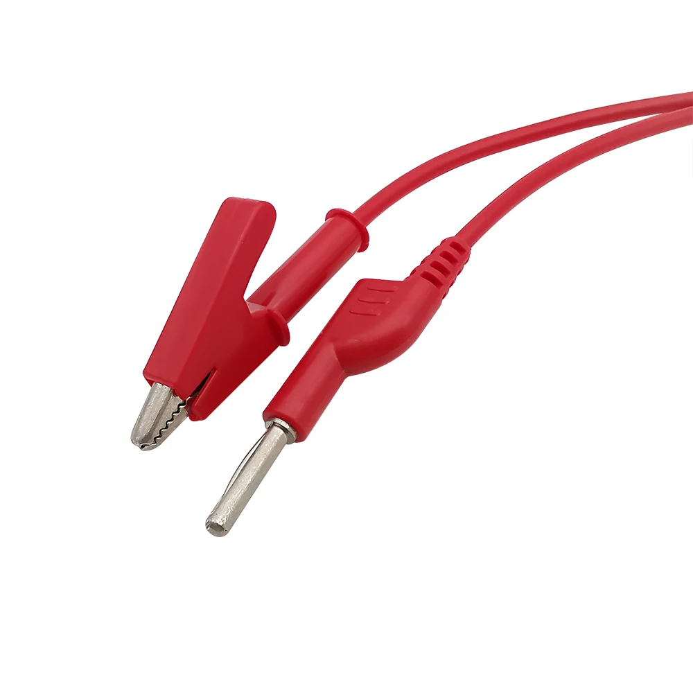 1Pair 4mm Banana Plug to Alligator Clip Stackable Multimeter Test Leads Probe Cable Wire Electrical Tools alligator clips,electric test clamp,test leads