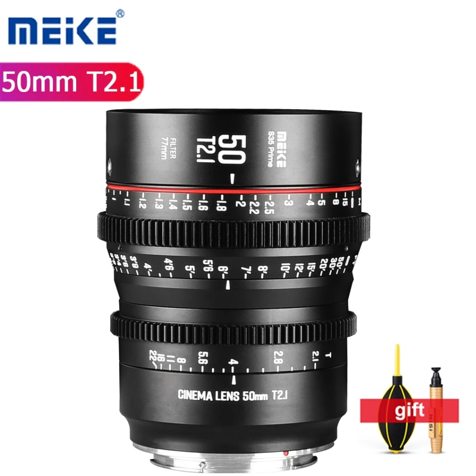Meike Prime 50Mm T2.1 Cine Lens Super 35 Frame Cinema Camera Sistemi Per Fotocamere Canon Per Pl Ef-Mount Bmd6K Canon Arrialexa