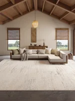 Cream Minimalist Carpet Comfortable Soft Living Room Carpets Luxury Decoration Beige Rugs Easy Care Stain Resistant Bedroom Rug 1