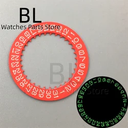 Luminous Watch Calendar Disc with Date Wheel and Crown Adjustment Tools - Black, White, Green, Blue (WHITE RED 1)