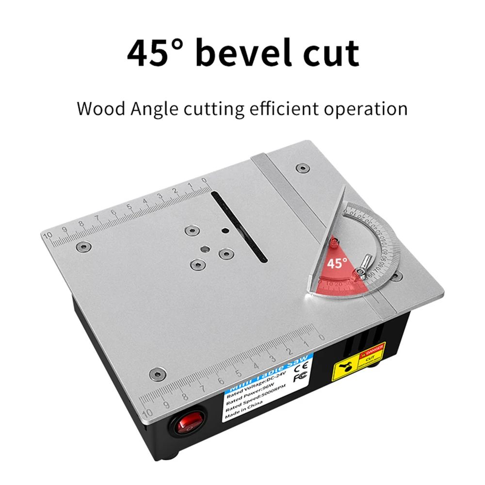Woodworking Tools Woodworking Table Saw DC24V Household Miniature Woodworking Table Saw Electric Multi-Function Precision Dust-Proof Decoration Cutting Machine