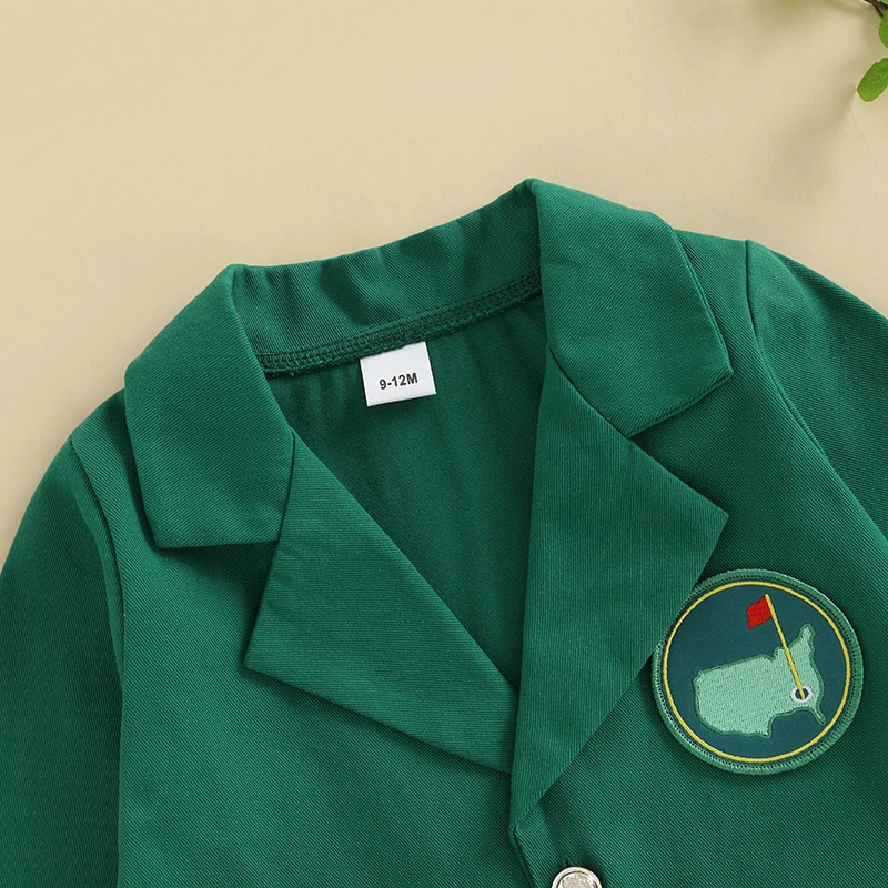 -01-03 Lioraitiin Toddler Baby Boys Girls Spring Jacket Long Sleeve Lapel Button Down Tops Applique Coat