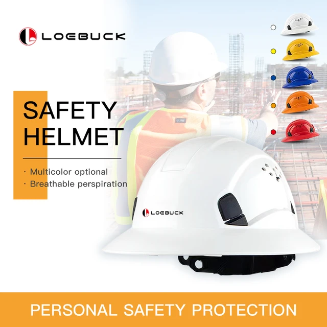 Loebuck Safety Helmet Full Brim Style Hard Hat Anti-collision Sunscreen  Motorcycle Hat Engineering Construction Scaffold - Cycling Caps - AliExpress