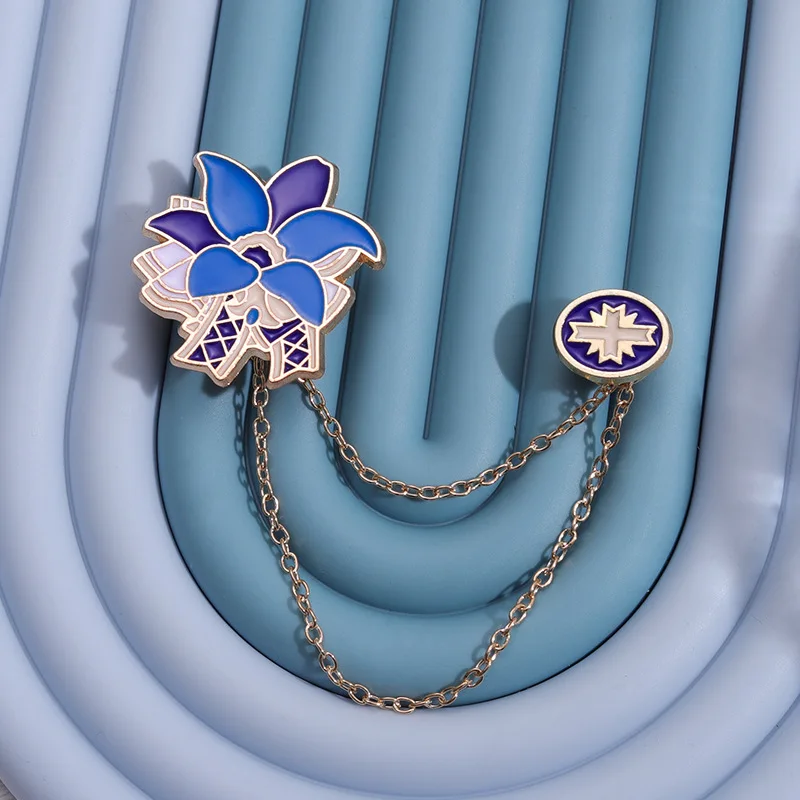 

Plant Enamel Lapel Pin Anime Peripheral Badges Backpack Hat Shirt Lapel Brooch Flower Chain Luxury Brooch Pin