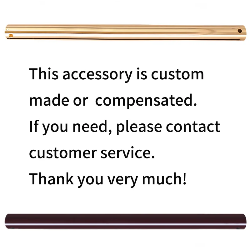 

Custom Ceiling Fan Lamp Suspender Extended Boom White Black Brown Nickel Gold Remote Control Light Source