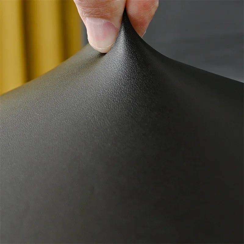 Pu Leather Bar Chair Cover Elastic All-inclusive Office Chair Slipcovers Waterproof Short Back Chairs Protector Case Home Decor 6