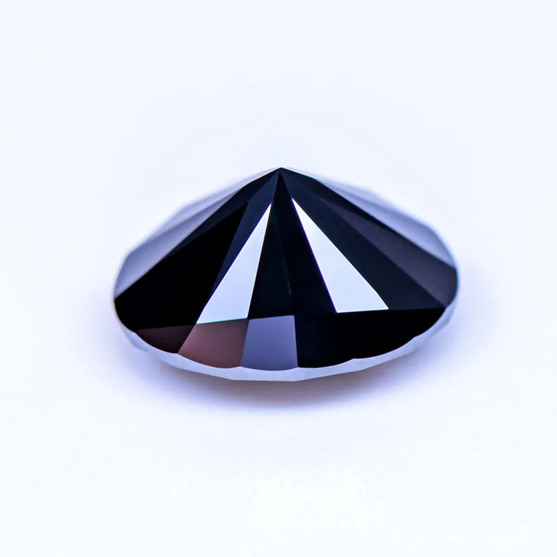 Moissanite Stone Black Colour Oval Cut Lab Created Synthetic Gemstone Passed Diamond Tester Comes with GRA Certificate