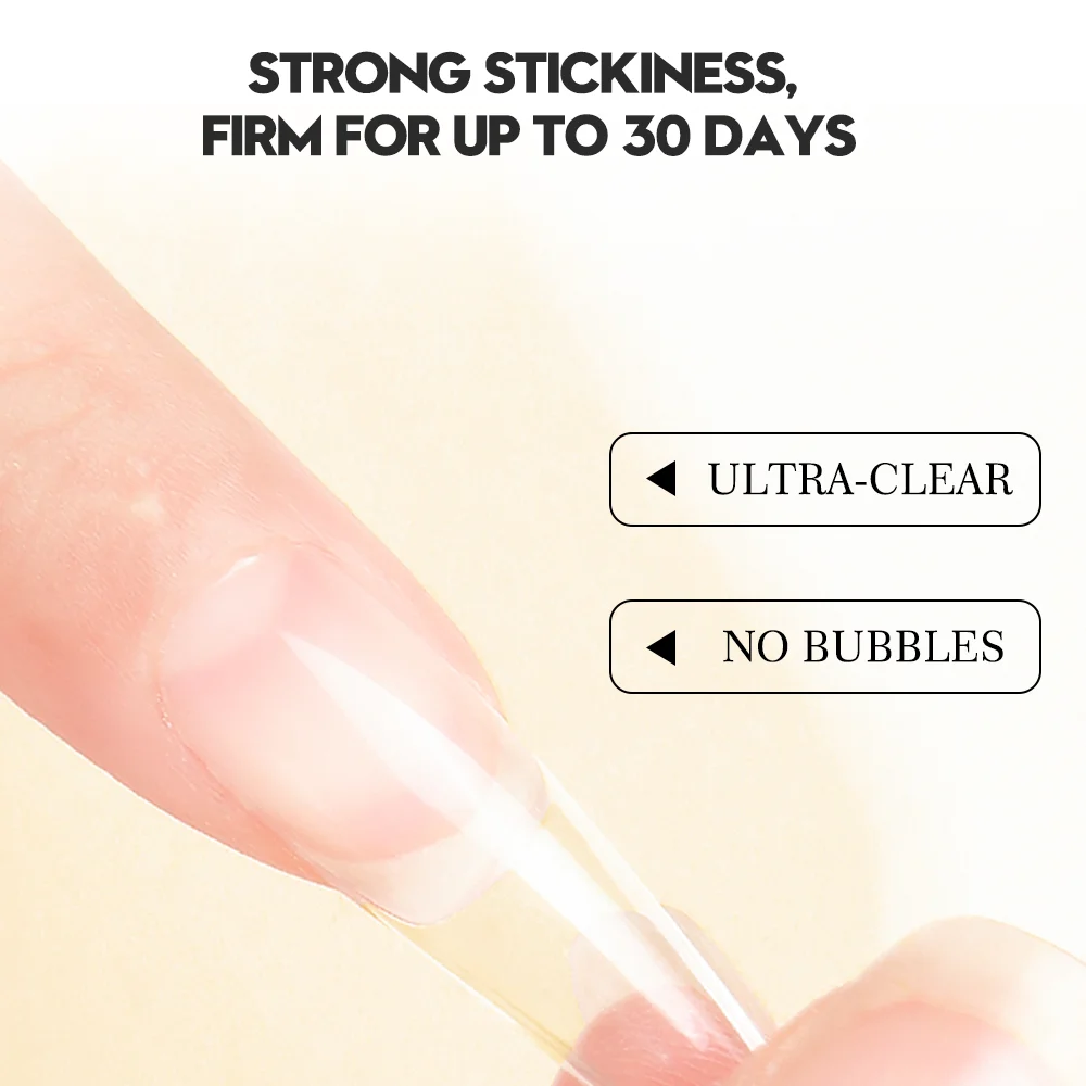 Beautilux Solid Tip Gel False Fake Nail Soak Off  Jelly Gummy Base Gel Glue For American Pose Capsule Tips Adehesive