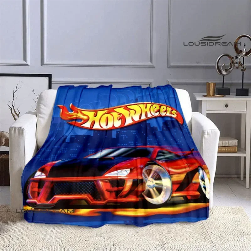 Hot Wheels Fashion logo Printed blankets Children's Warm Flange blanket Home travel blanket bed linings Birthday Gift 4