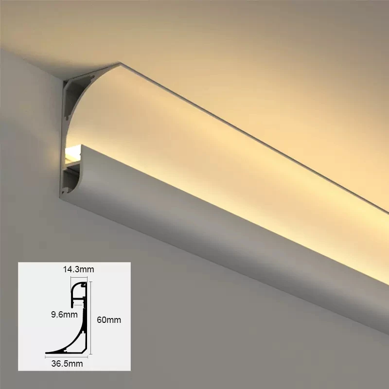 1 Mt/teile Einbau Innen Linear Licht Bar Aluminium Profil Led Kanal Halter  für Ecke Decke Boden Wall Washer Decor Beleuchtung - AliExpress