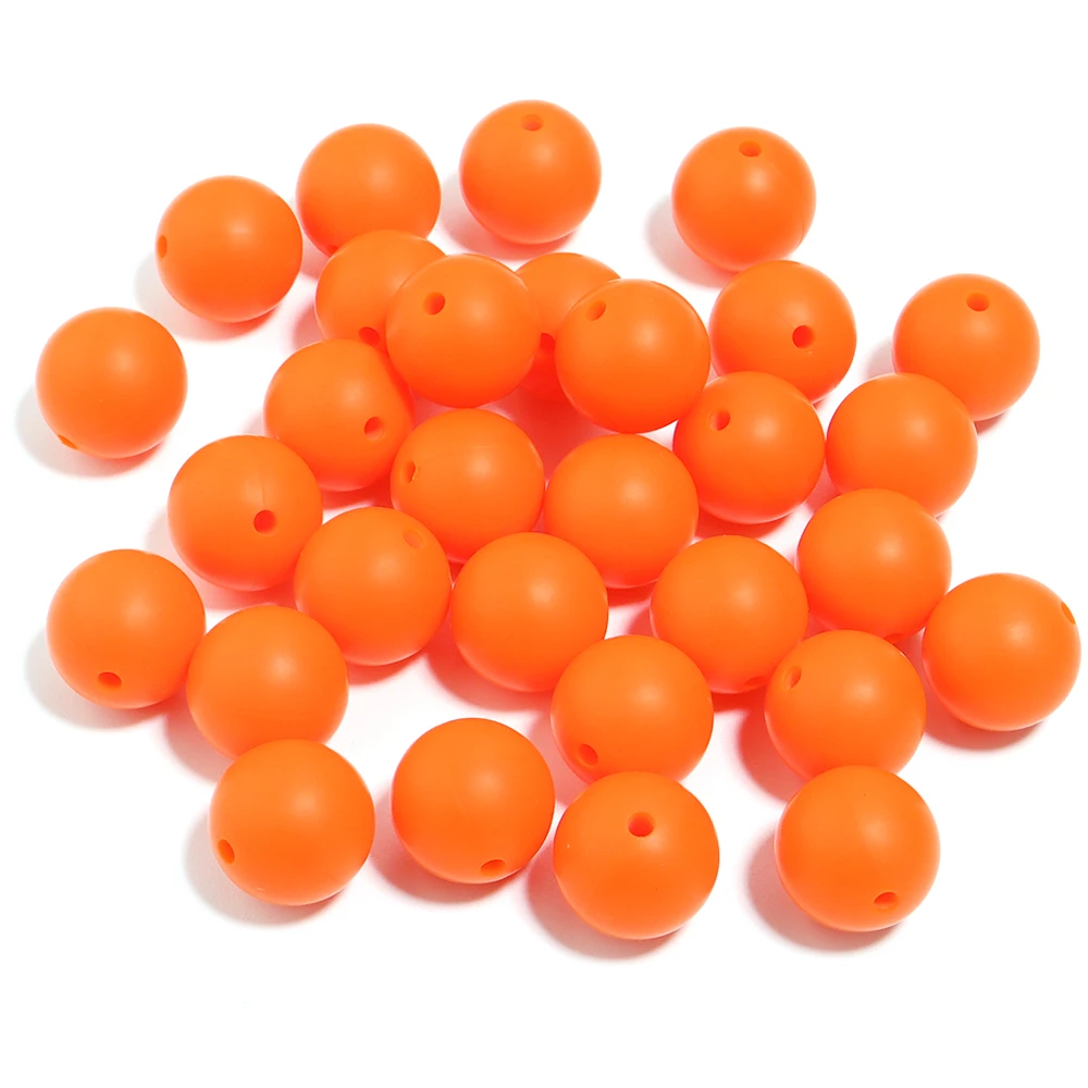Set of 20 Candy-Colored Round Silicone Beads for DIY Jewelry and Accessories
