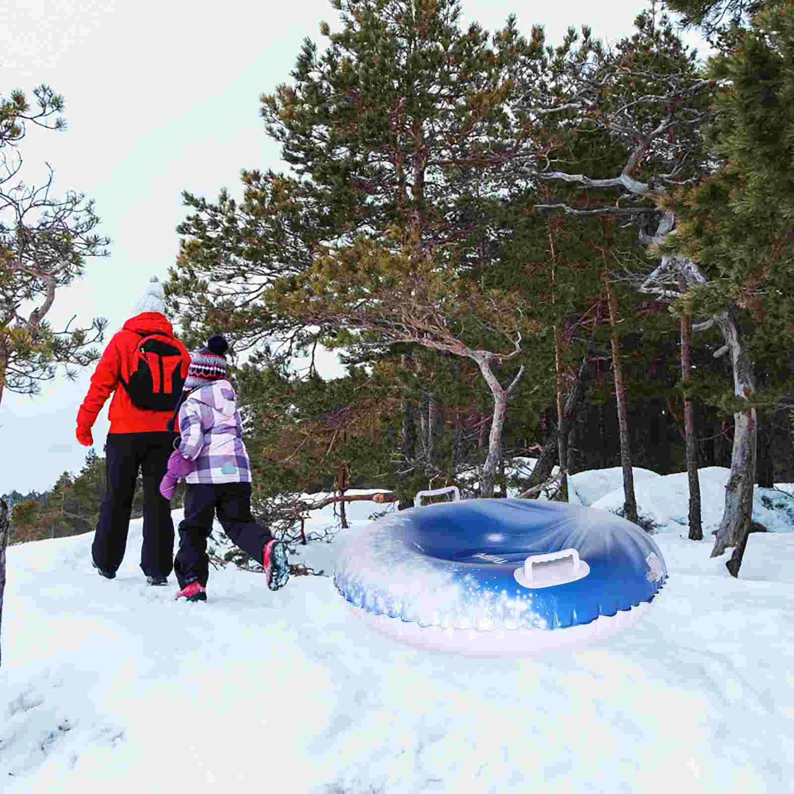Toy Inflatable Ski Ring Child Kids Playset Outdoor Tubes Pvc Snow Sled with Handle