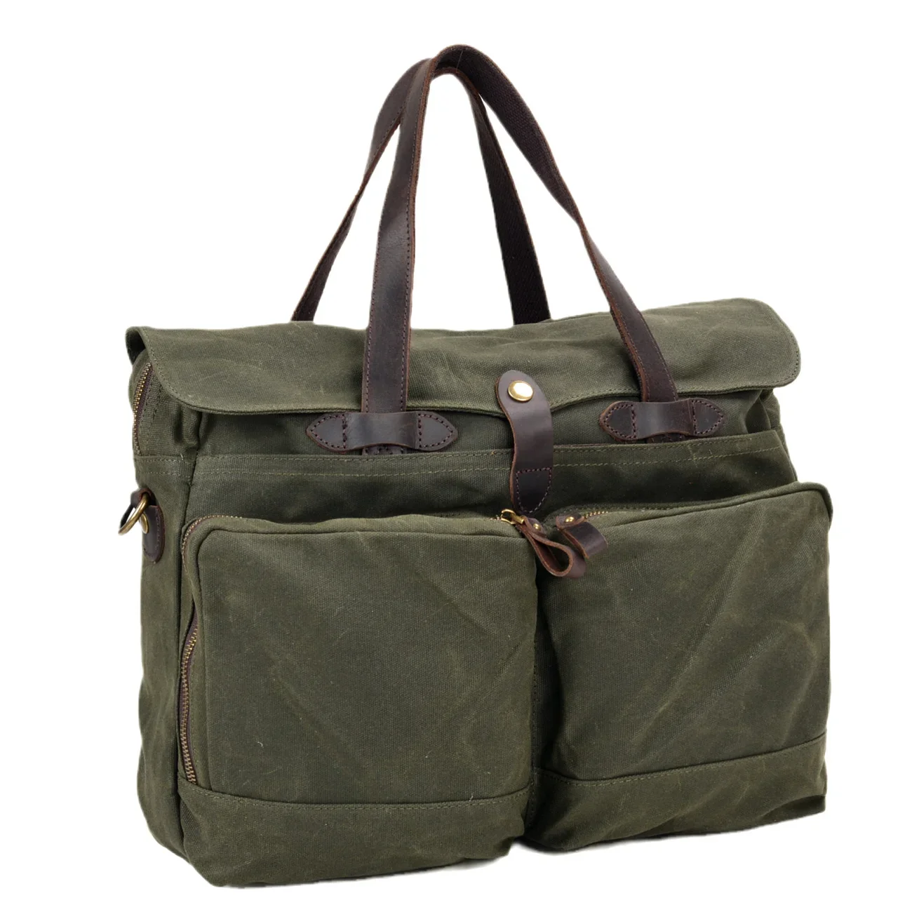 Canvas Briefcase Messenger Bag for Men