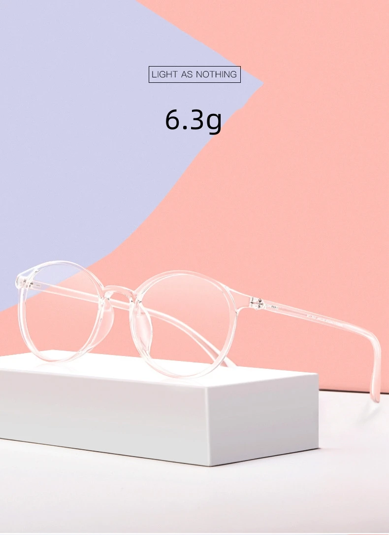Firada Mode transparente Brillen Damen Retro runde tr90 Brillen Myopie optische Brille Rahmen für Männer 9003r – Detail 6