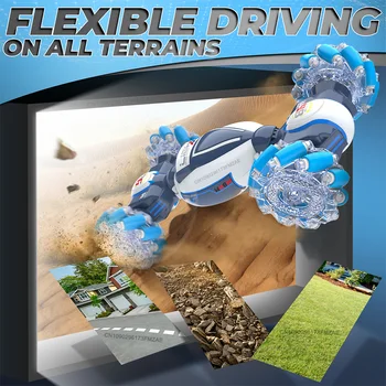 Gesture Sensing RC Stunt Car Toys Hand Controlled 2.4Ghz Remote Control Twist Cars 4WD Transform All-Terrain Off Road Vehicle 6