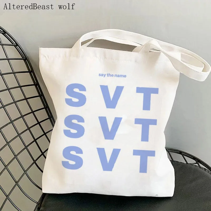 Shopper The Hand Scene  Printed Custom Tote Bag women Harajuku shopper handbag girl Shoulder shopping bag Lady Canvas Bag