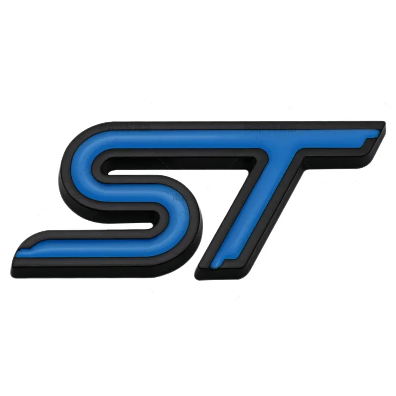 포드 ST 로고 포커스 Fiesta Ecosport 2009-2015 Mondeo Focus2 Focus3 MK2 용 3D 자동차 ST 뒷 트렁크 사이드 펜더 엠블럼 배지 스티커