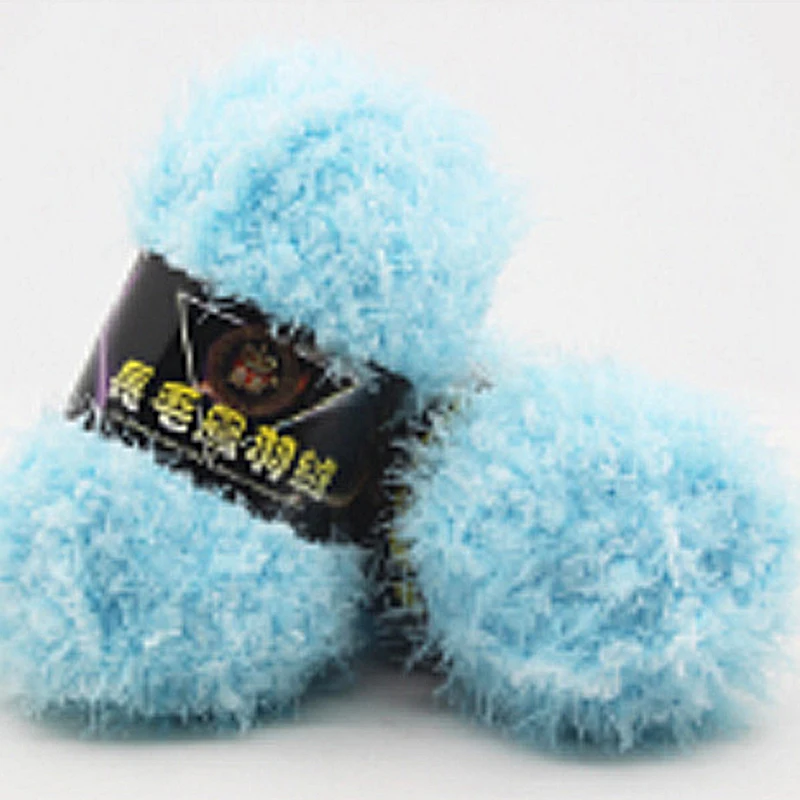 50g Velvet Knitting Wool Yarn Soft Multicolor Long-haired Crochet Coral Cashmere Yarn for Hand Knitting Winter Scarf Accessories felting wool fibre