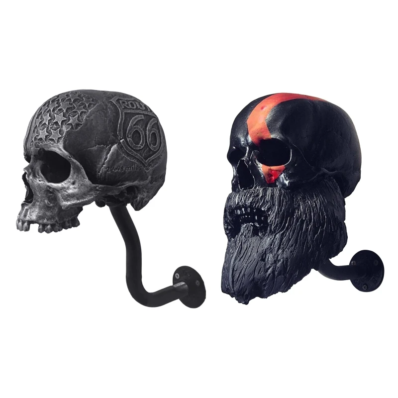 

Multipurpose Skull Racks Motorcycle Helmet Hanger Wall Mount for Jacket Holder H