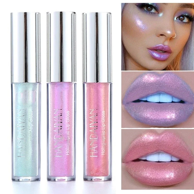 6 Kleuren Glitter Liquid Glow Lipgloss Laser Holografische Jelly Lipstick Mermaid Pigment Gepolariseerde Lipgloss Lip Voller Make Up