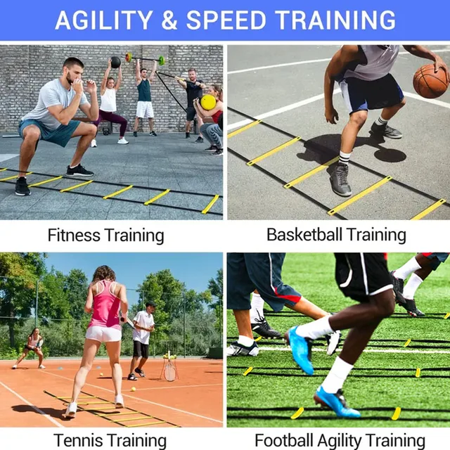 3 M 4 M 6 M Adjustable Agility Ladder Nylon Strap Jumping Ladder Fitness Football Training Equipment 6