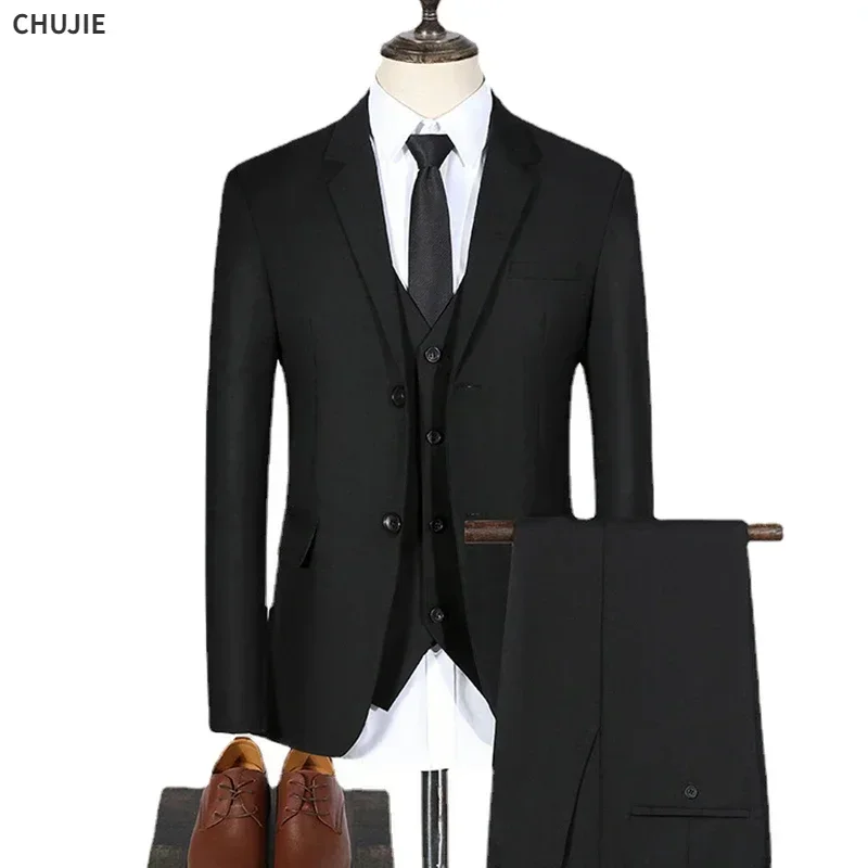 Men Suits 3 Pieces Blazer 2 Sets Wedding Business Vest Pants Coats Formal Jackets mens suits