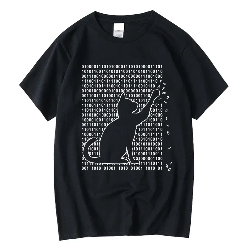 Hochwertiges T-Shirt mit lustigem, coolem Katzen-Design-Print, Sommer, locker geschnitten, Kurzarm, für Damen und Herren, T-Shirt, Oberteil, Tees