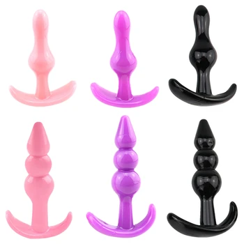Silicone Anal Plug Beads G Spot Butt Stimulate Adult Sex Toys Sex Toys For Woman Couples Jewelry Anal Stimulator Orgasm Massager 3