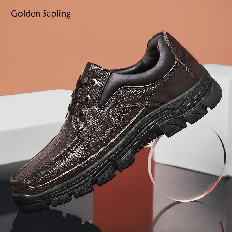

Golden Sapling Dress Shoes Men Casual Business Loafers Classics Men's Formal Shoes Genuine Leather Moccasins Party Wedding Flats