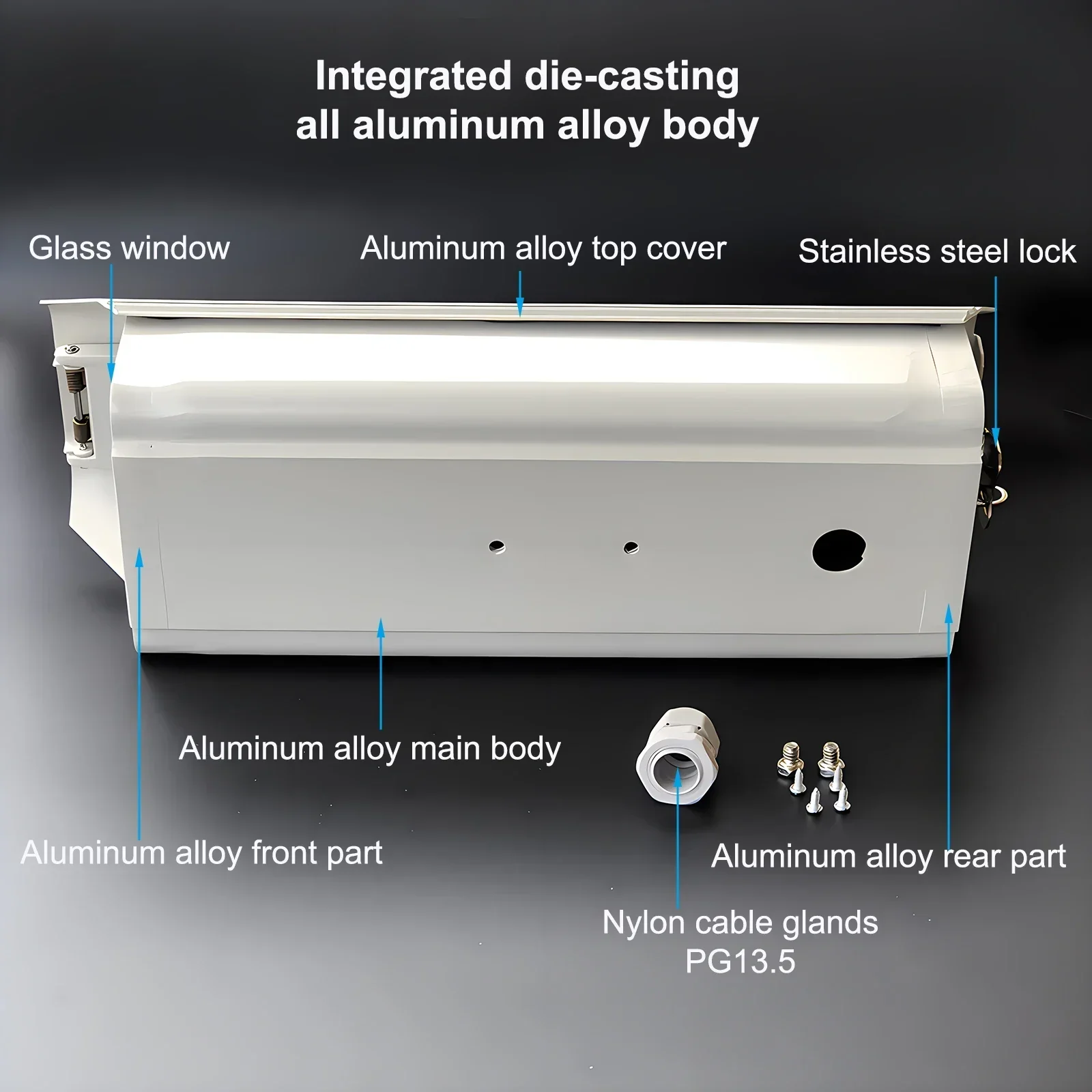 12" Integrated Die Cast Waterproof CCTV Camera Protective Shell All Aluminum Alloy Outdoor Surveillance Camera Enclosure