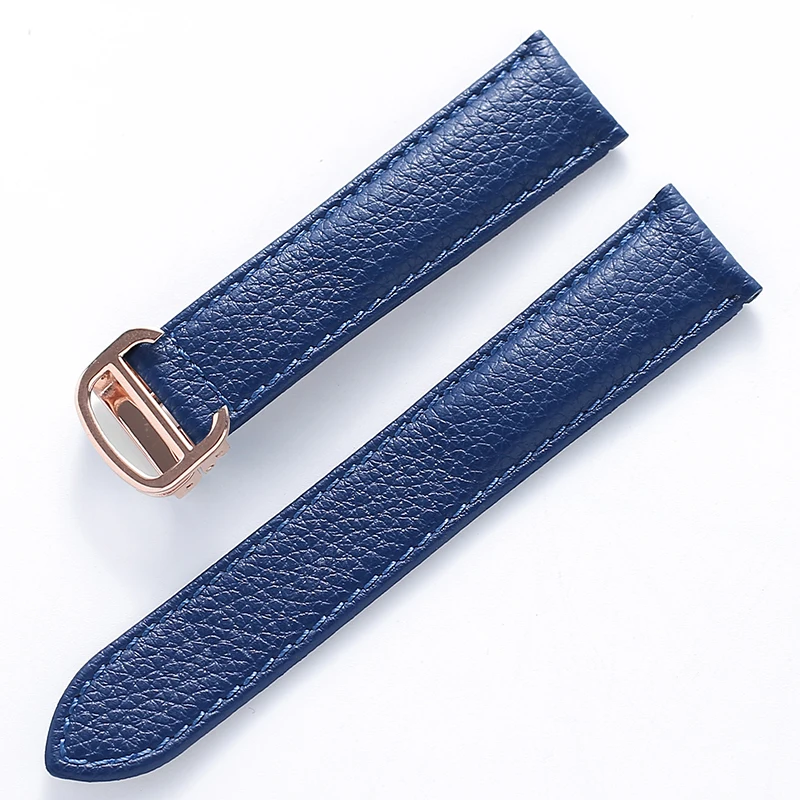 Litchi Soft Leather Watch Strap - Luxury Belt for Men & Women, Replacement Watch Accessory