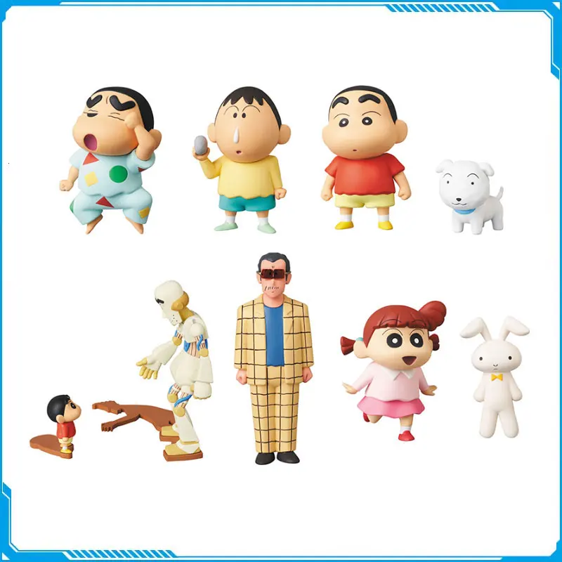 

Original UDF Crayon Shin-chan Boochan Takakura Bunta Sakurada Nene Rabbit Robot Dad Anime Action Figures Collectable Model