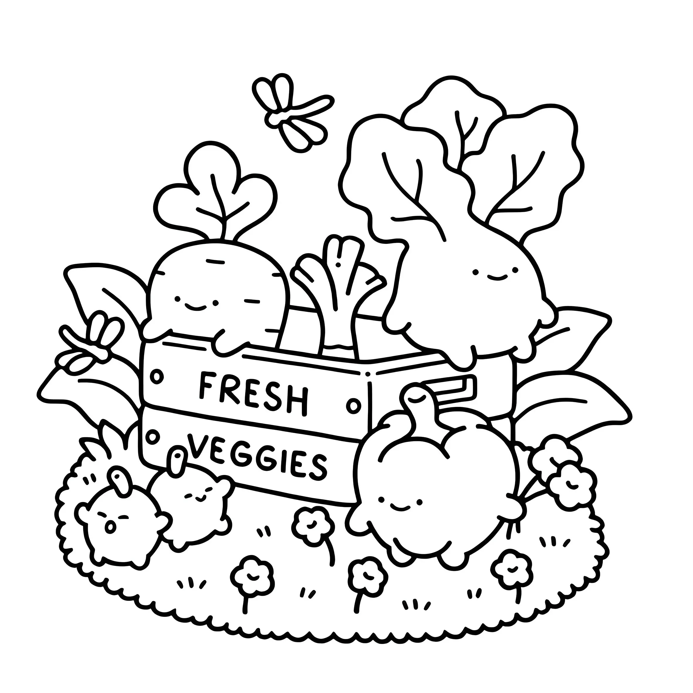 COMFY VEGGIE Bold-easy Patterns Coloring Book for Adults Cute Drawing Book Perfect Gift for Party and Birthday 4