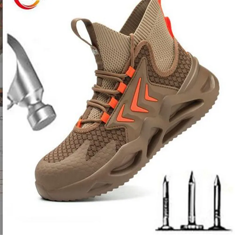 

2023 Men Boots Work Safety Boots Anti-smash Anti-puncture Work Sneakers Safety Shoes Men Shoes Indestructible Work Boots