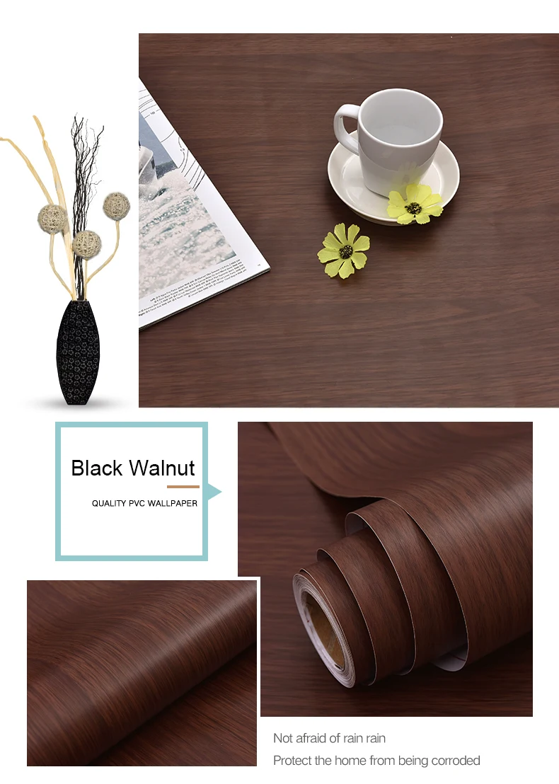 Sab19966966194ac5beef06042e97297fh Waterproof Self Adhesive Wallpaper Roll Furniture Cabinets Vinyl Decorative Film Wood Grain DIY Wall Stickers For Home Decor Mallzona