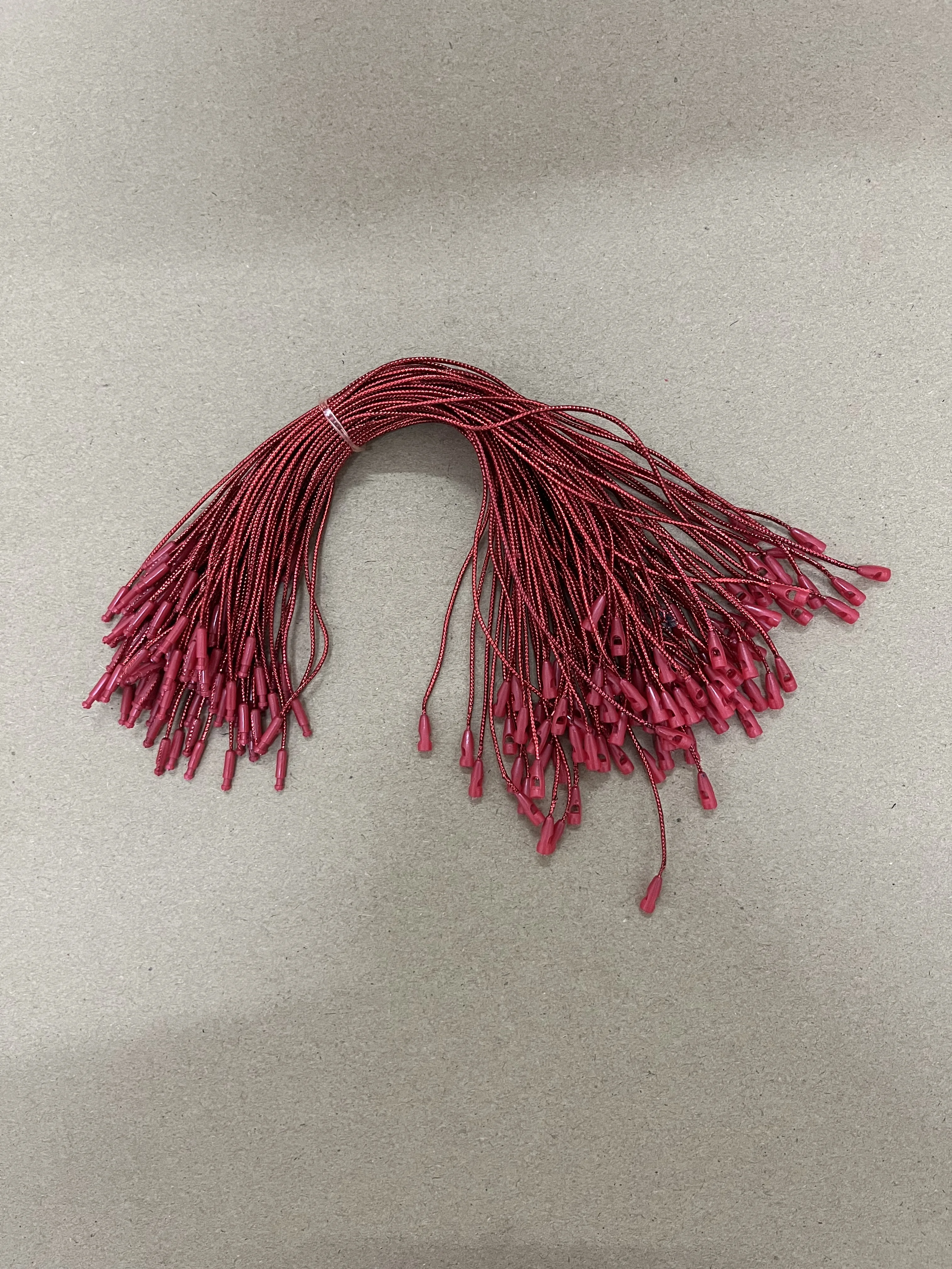 

in stock Good quality christmas gift red green in apparel hang tag strings cord for garment price seal