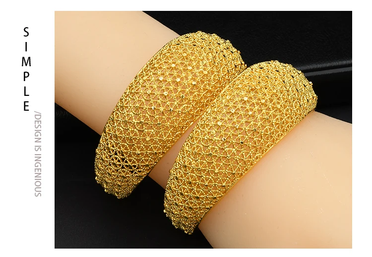 ANIID Afrikanische Gold Farbe Armreifen Für Frauen Arabisch Luxus Charme Armband 2022 Manschette Armreifen Nigerianischen Hochzeit Überzogene Schmuck Geschenke – Detail 9