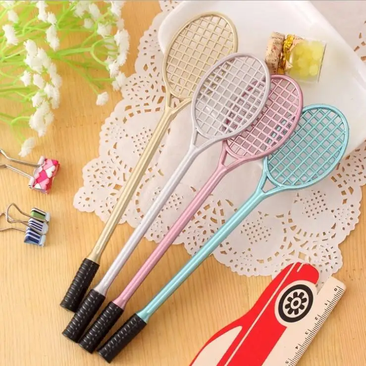 

Creative stationery lovely tennis racket shape badminton racket neutral pen water pen insert type water pen kids school supplies