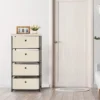 4-Drawer Fabric Dresser Closet Organizer with Storage Bins, Easy Assembly for Bedroom/Dorm/ Space-Saving Storage Unit 6