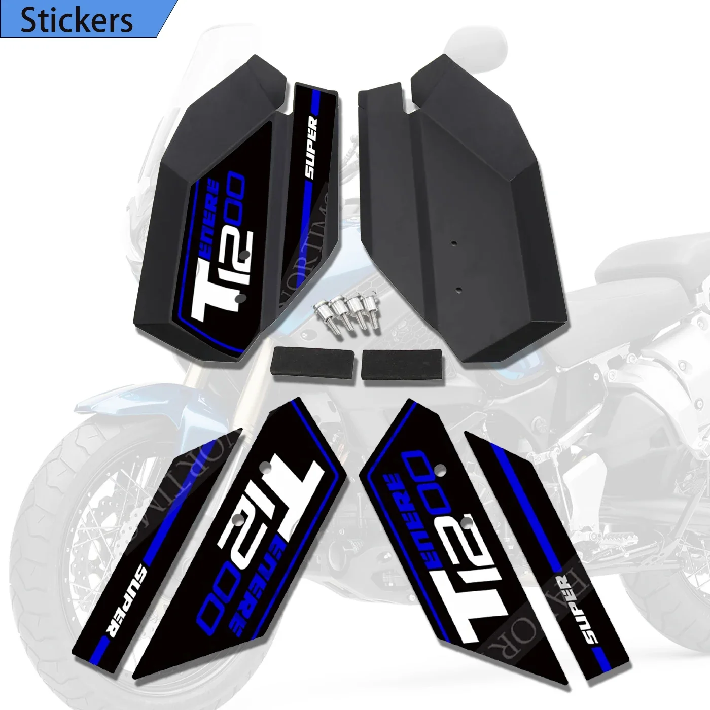 2010-2021 Motorcycle Front Fork Guards Protector and Stickers FOR Yamaha Super Tenere XT1200Z / ES XTZ 1200 XT front fork assy r h yamaha bf1 23103 40 00