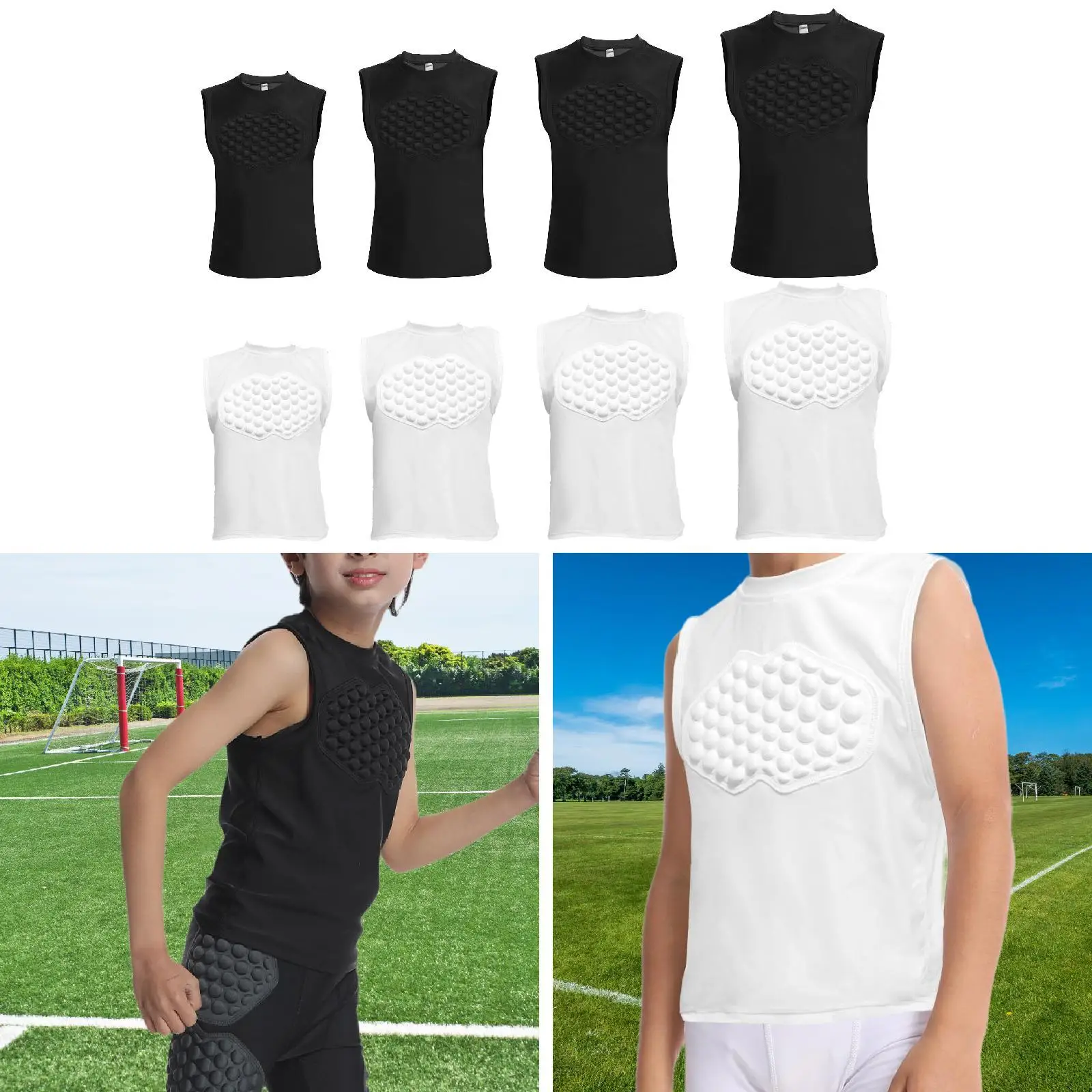 Basketball Chest Protector Vest Protective Shirt Equipment Gear Body Protector Protection for Skateboarding Football Baseball