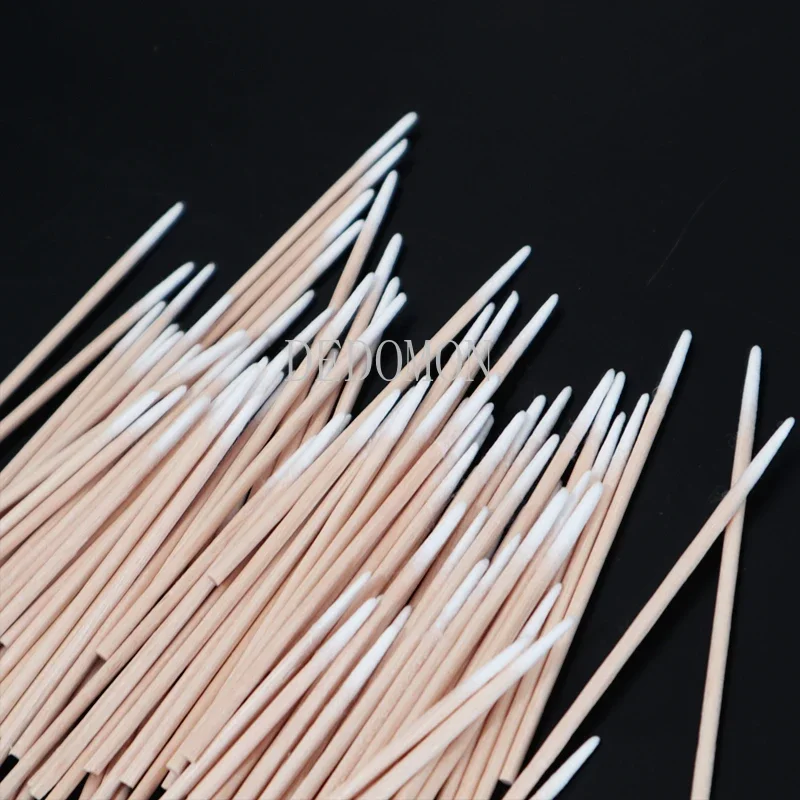 Manicure Tools Cotton Swabs Nails Wood Cotton Swab Clean Sticks Buds Tip Wooden Cotton Head Manicure Detail Corrector Nail Polish Remover Art Tools