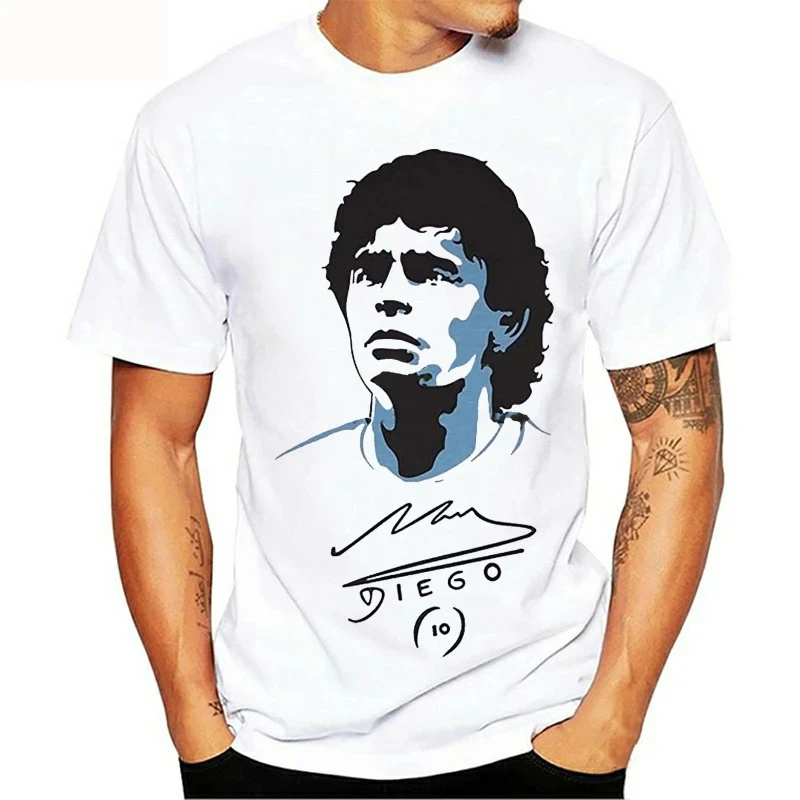 2024 New Diego Armando Maradona Summer T Shirt Argentina Football Tees Top Casual Cotton Men Clothing Sport Tshirt Oversized