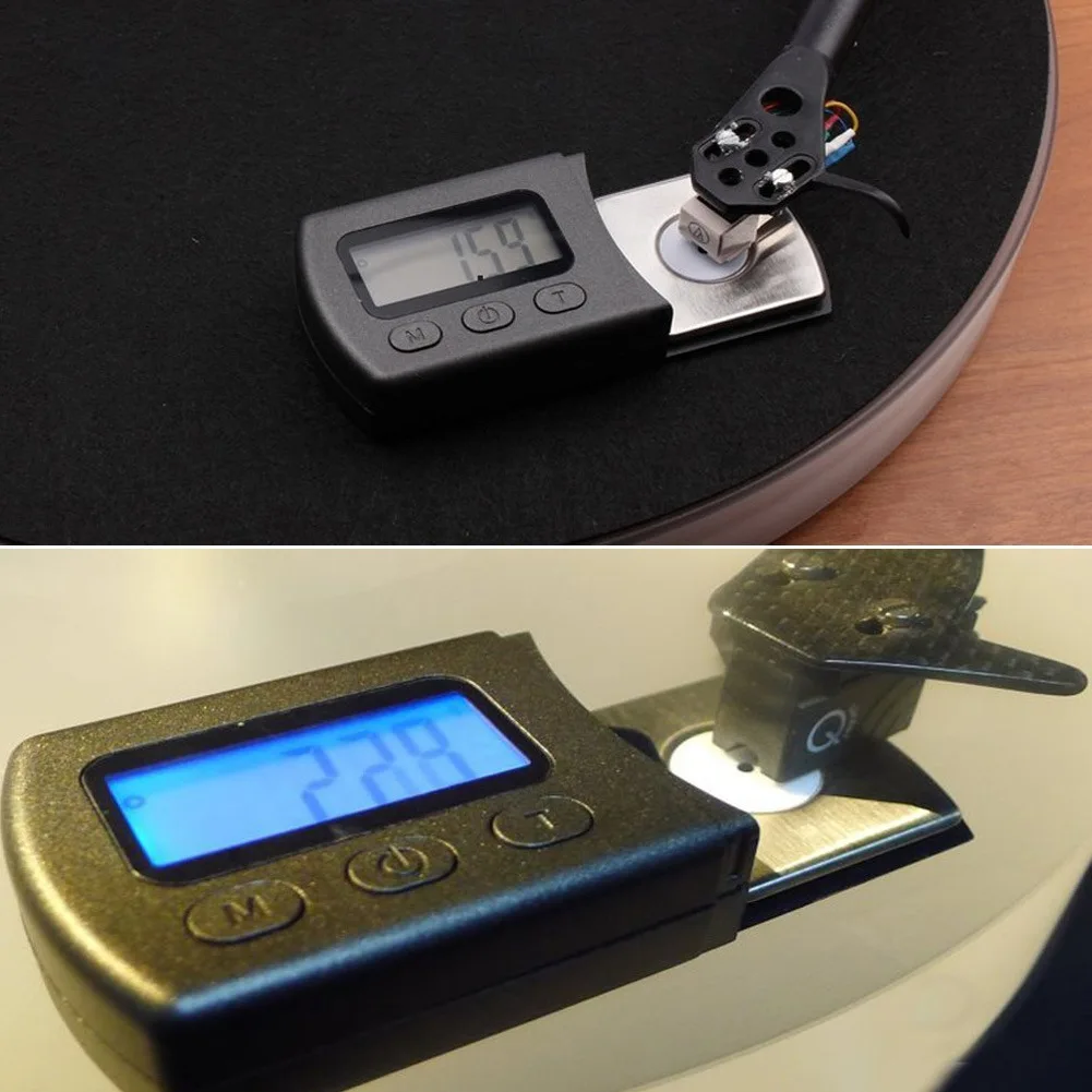 High Precise Portable LCD Digital Turntable Digital Scale Backligh Tracking Guage For Vinyl Record Needle Precision Scale